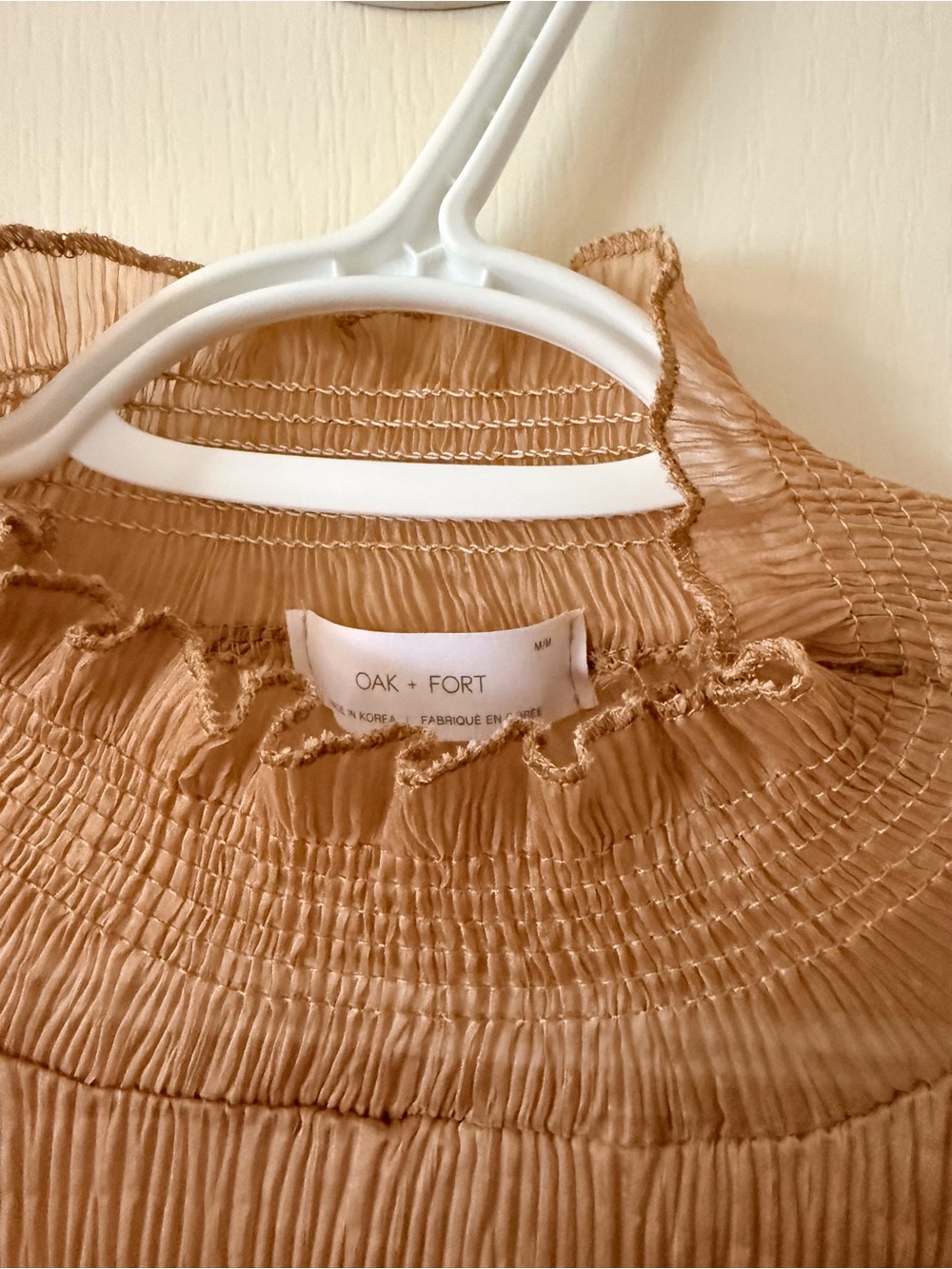 Oak + Fort Beige Flowy Long Sleeve Top - Picture 3 of 3
